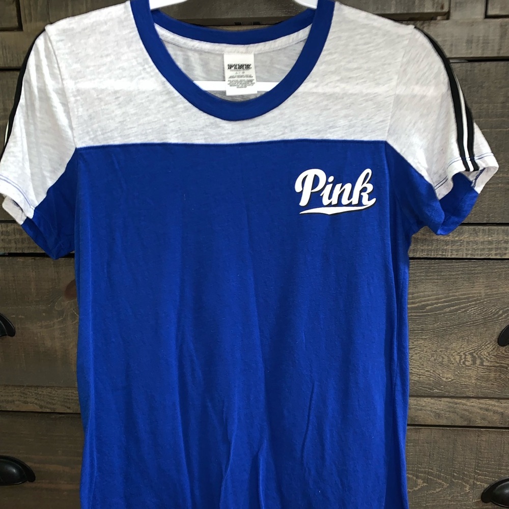 Blue & white PINK shirt
